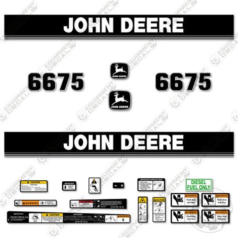 john deere 675 skid steer replacement decals|Fits John Deere 6675 Decal Kit Skid Steer – Equipment Decals.